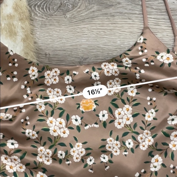 NBD revolve floral tan Satin Frieda Dress - Picture 6 of 7